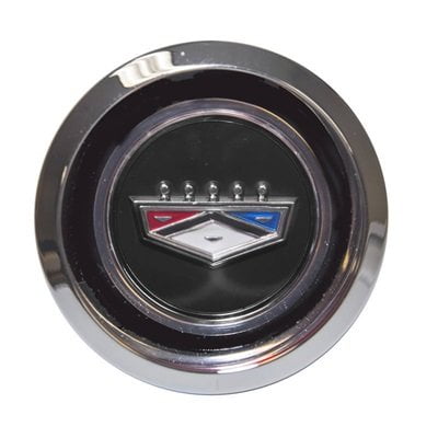 Scott Drake C9OZ-1130-BLACK Magnum Wheel Center Cap with Crest Logo Black