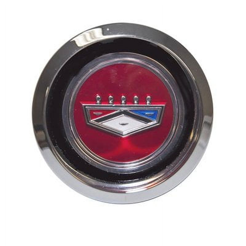 Scott Drake C9OZ-1130-RED Magnum Wheel Center Cap with Crest Logo Red
