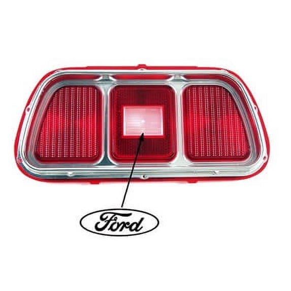 Scott Drake D1ZZ-13450 1971-1973 Taillight Lens & Bezel - Each