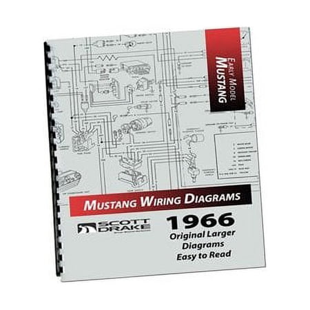 Scott Drake MP-2-P 1966 Mustang Wiring Diagram Manual Large Format