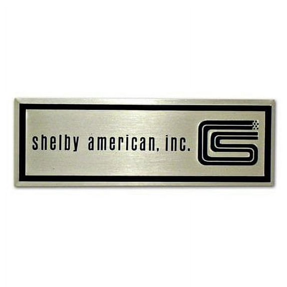 Scott Drake S1MS-6513208-T Door Sill Scuff Plate Emblems Pair