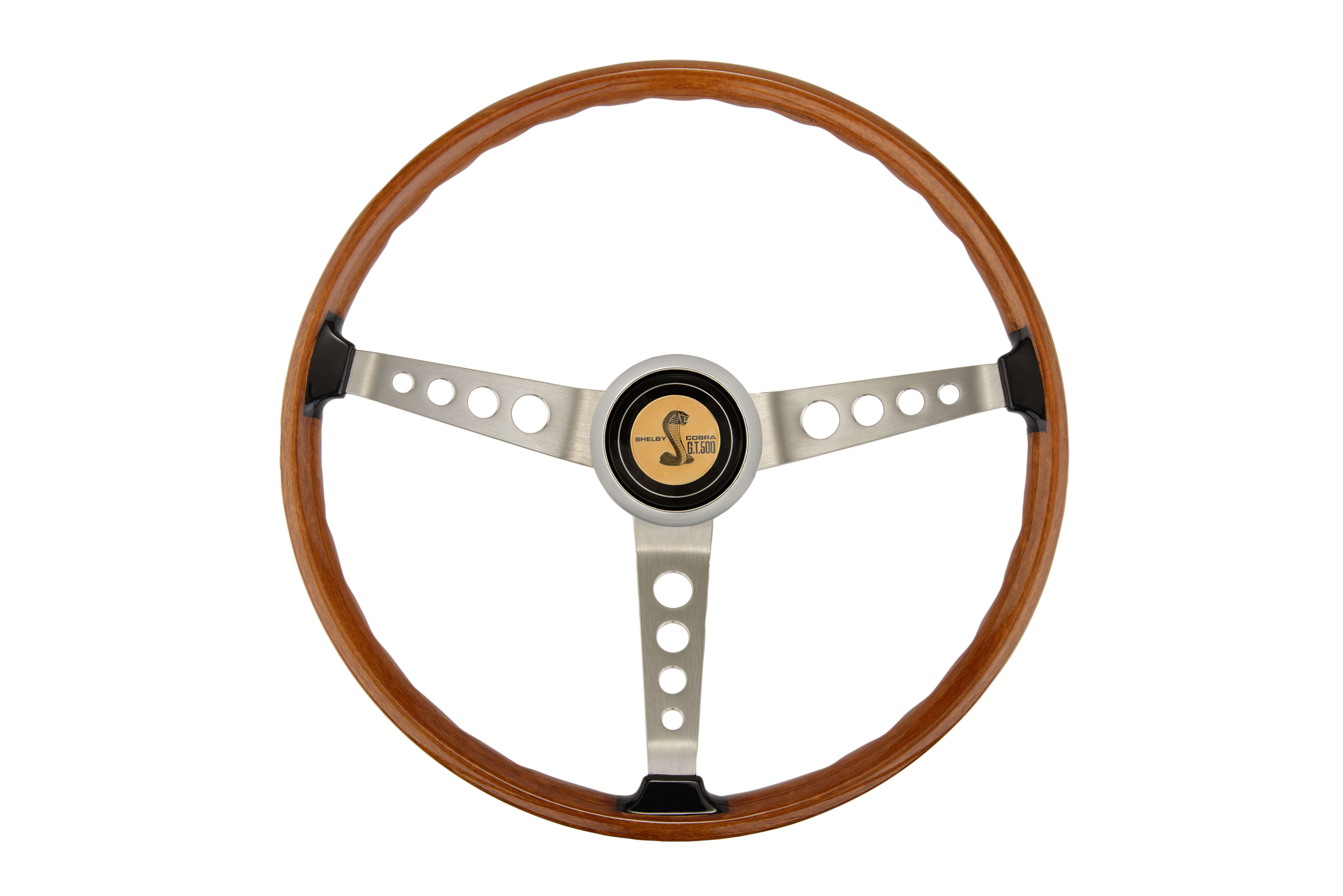Classic 16.7" Wood and Stainless Steel Steering Wheel