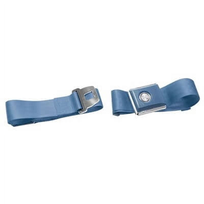 Scott Drake SB-BL-PBSB Push Button Seat Belt Medium Blue