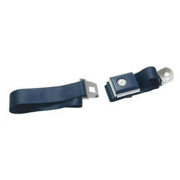 Scott Drake SB-DSB-PBSB Push Button Seat Belt Dark Blue