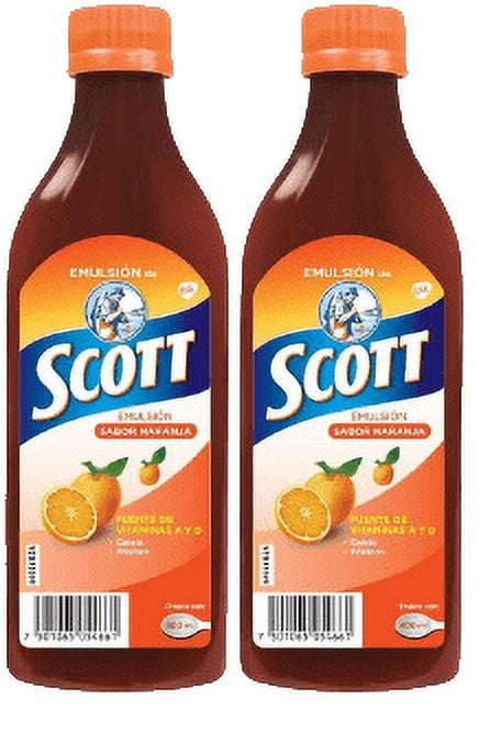 Scott Emulsion Orange Flavor - Family Size 400ml - Vitamin