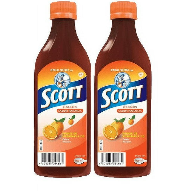 Scott Emulsion Orange Flavor Family Size 400ml Vitamin A/D, Calcium
