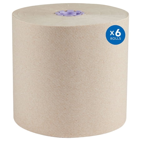 Scott Essential 100% Recycled Brown Hard Roll Towels (54038), With Absorbency Pockets, For Purple Core Dispensers, (700,/Roll, 6 Rolls/Case, 4,200,/Case)