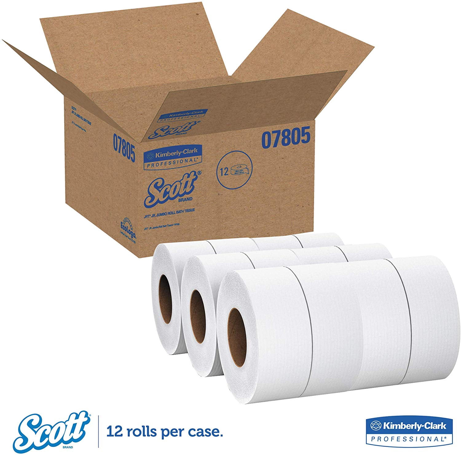 Scott Essential 2-Ply Jumbo Roll Bathroom Toilet Paper, 100% Recycled ...