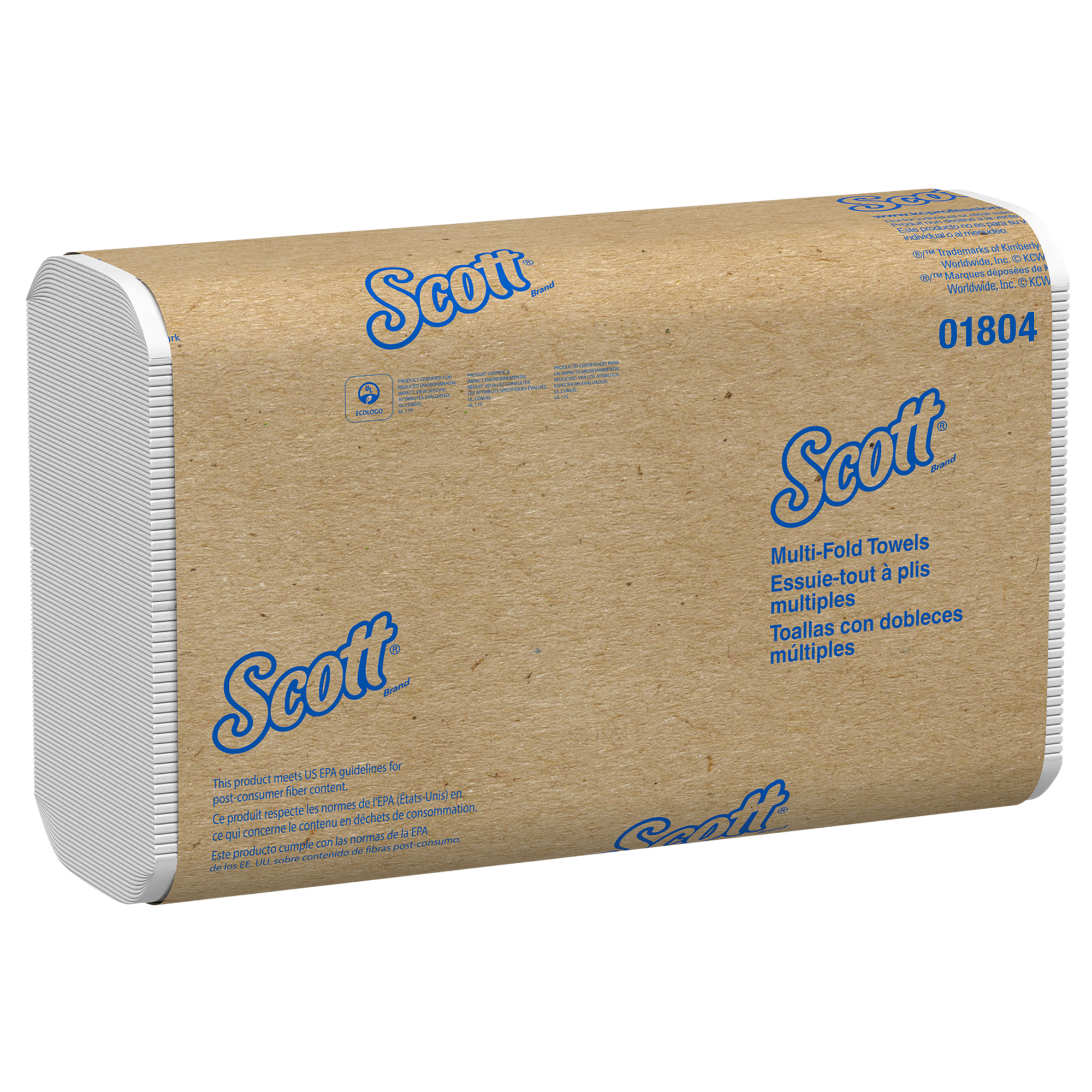 Scott Essential Multi-Fold Towels, 9.2 x 9.4, 250/Pk, 16 Pk/CT - image 1 of 12