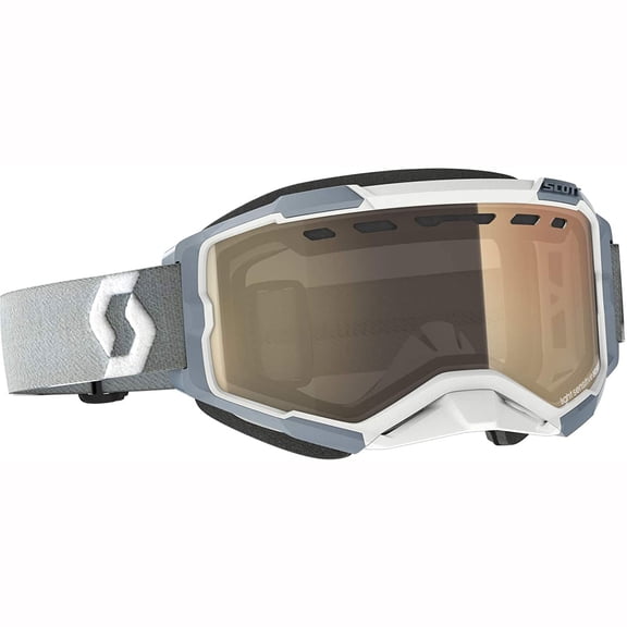 Scott Fury Snowcross Light Sensitive Goggle White w/Bronze Chrome Lens