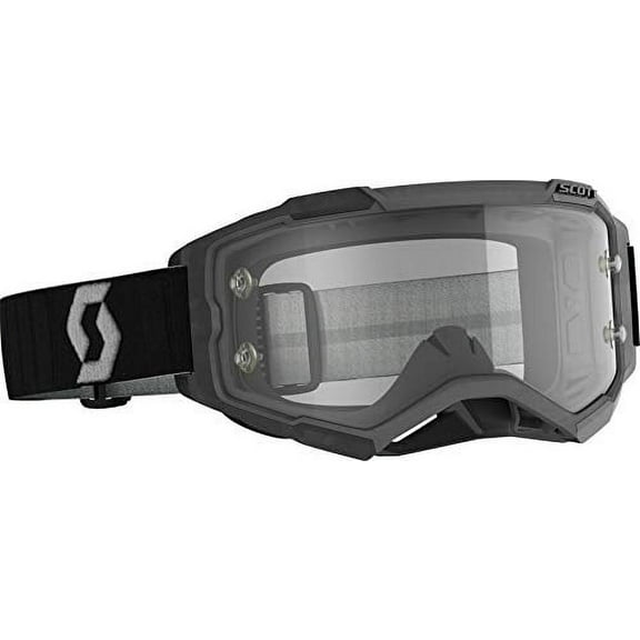 Scott Fury MX Offroad Goggles Black/Gray w/Clear Lens