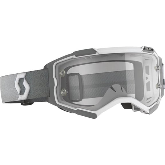 Scott Fury MX Offroad Goggles White/Gray w/Clear Lens