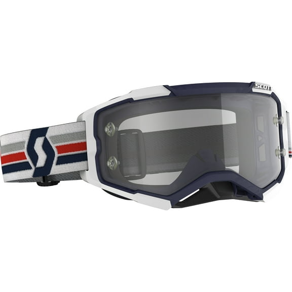 Scott Fury MX Offroad Goggles Blue/White w/Clear Lens