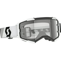Scott Fury MX Offroad Goggles Premium Black/White w/Clear Lens