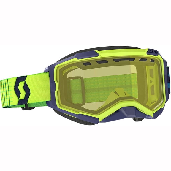 Scott Fury Snowcross Goggles Blue/Yellow w/Yellow Lens