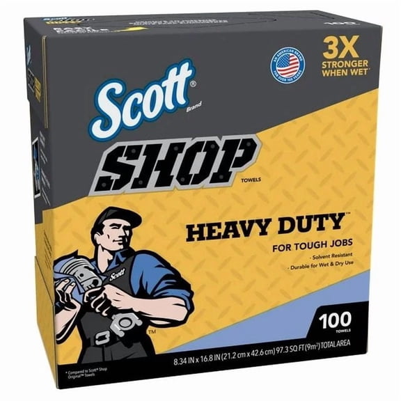Scott Non-Woven Fibers Shop Towels 16.8 in. W X 8.34 in. L 100 sheet 1 pk