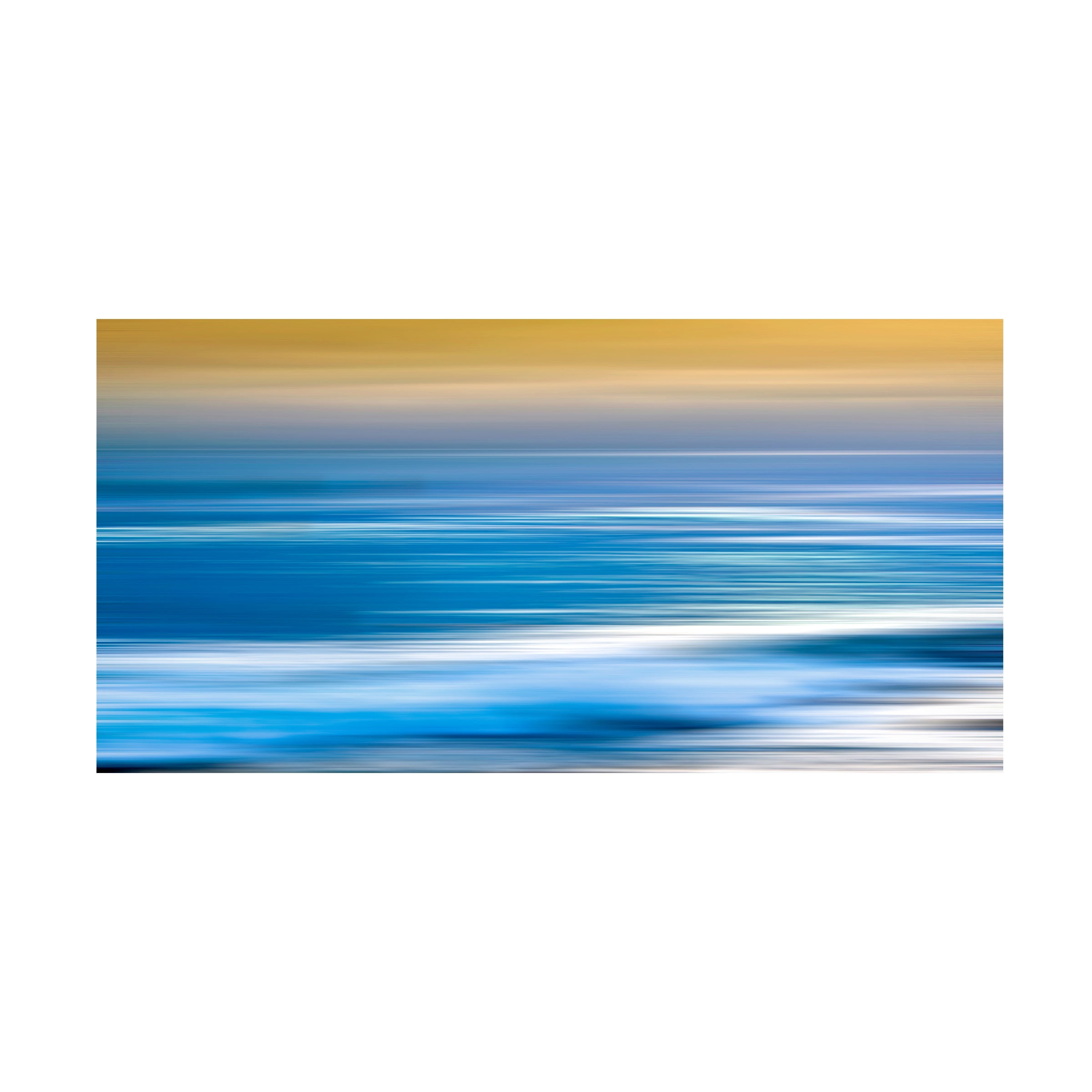 Scott Hile Monterey Sunrise Blue and Gold Abstract Canvas Art