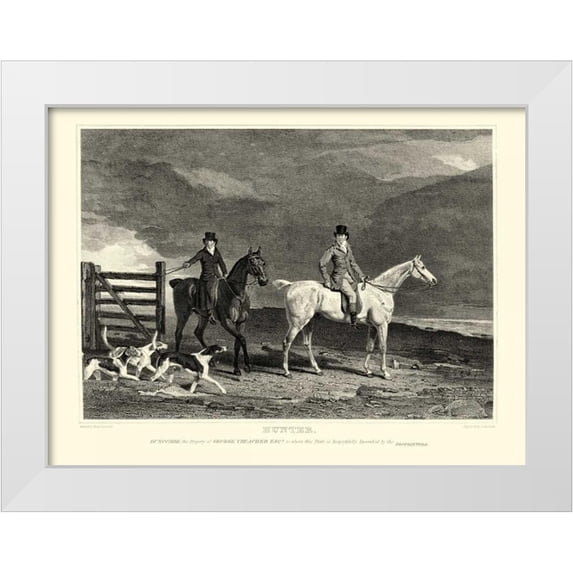 Scott, John 14x12 White Modern Wood Framed Museum Art Print Titled - Hunter