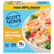 Scott & Jon's Garlic Butter Shrimp Rice Bowl Frozen Meal, 9.6 oz