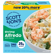 Scott & Jon's Shrimp Alfredo Pasta Bowl Frozen Meal, 9.6 oz