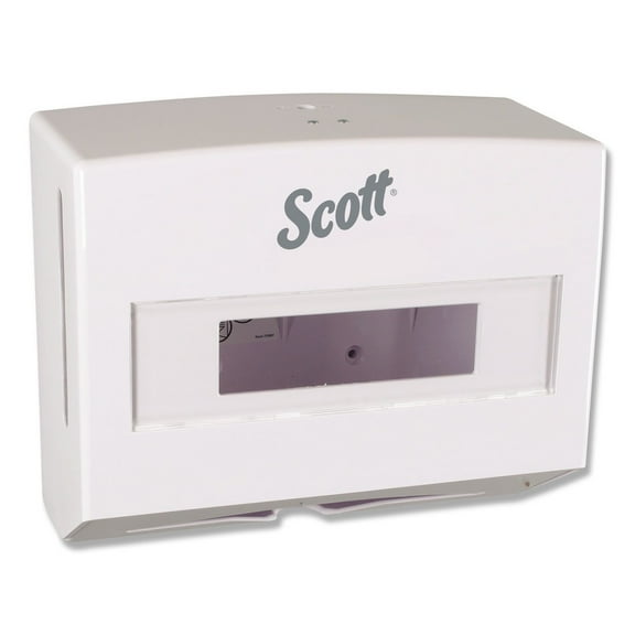 Scott KCC 09214 Scottfold 10.75 in. x 4.75 in. x 9 in. Folded Towel Dispenser - White (1/Carton)