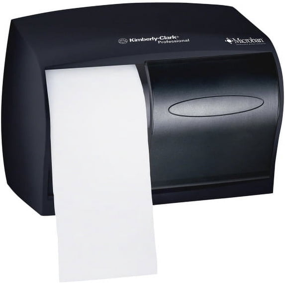 Scott Kimberly-ClarkDouble Roll Coreless Tissue Dispenser Roll Dispenser - 1 x Roll - 7.6" Height x 11" Width x 6" Depth - Plastic - Smoke - Durable, Microban Protection