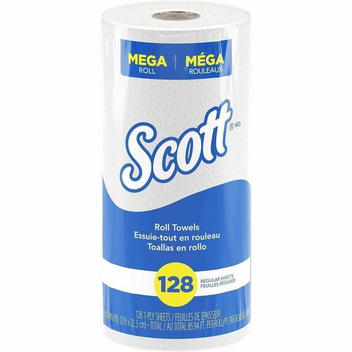 Scott® Kitchen Paper Towels with Fast-Drying Absorbency Pockets, 11" Width x 8.78" Length, 4.90" Roll Diameter, White (41482CT) | 2 Cartons (40 Rolls)