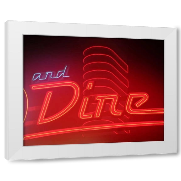 Scott Larson 14x12 White Modern Wood Framed Wall Art Titled - Dine Out I