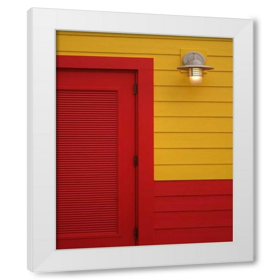 Scott Larson 15x18 White Modern Wood Framed Wall Art Titled - Beach House IV