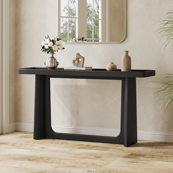 Christopher Knight Home Bridgely Console Table with Tray-Top Design, Black