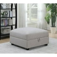 thumbnail image 1 of Scott Living Charlotte Transitional Grey Ottoman, 1 of 3