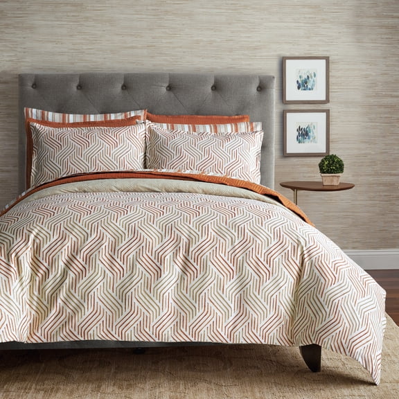 Scott Living Landry Cotton Sateen 3-Piece Duvet Set King