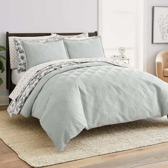 Scott Living  Ventura 3D Embossed 3-Piece Duvet Set Harbor Mist - King