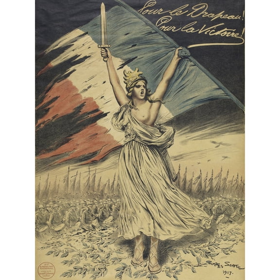 Scott Marianne France Flag WWI Loan Advert Extra Large Art Print Wall Mural Poster Premium XL