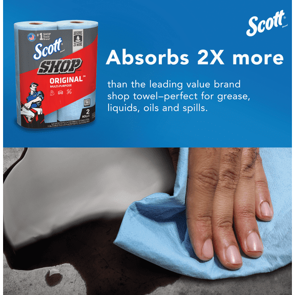 Scott Original Shop Towel - Pack of 2  Residential Use, Standard Application
