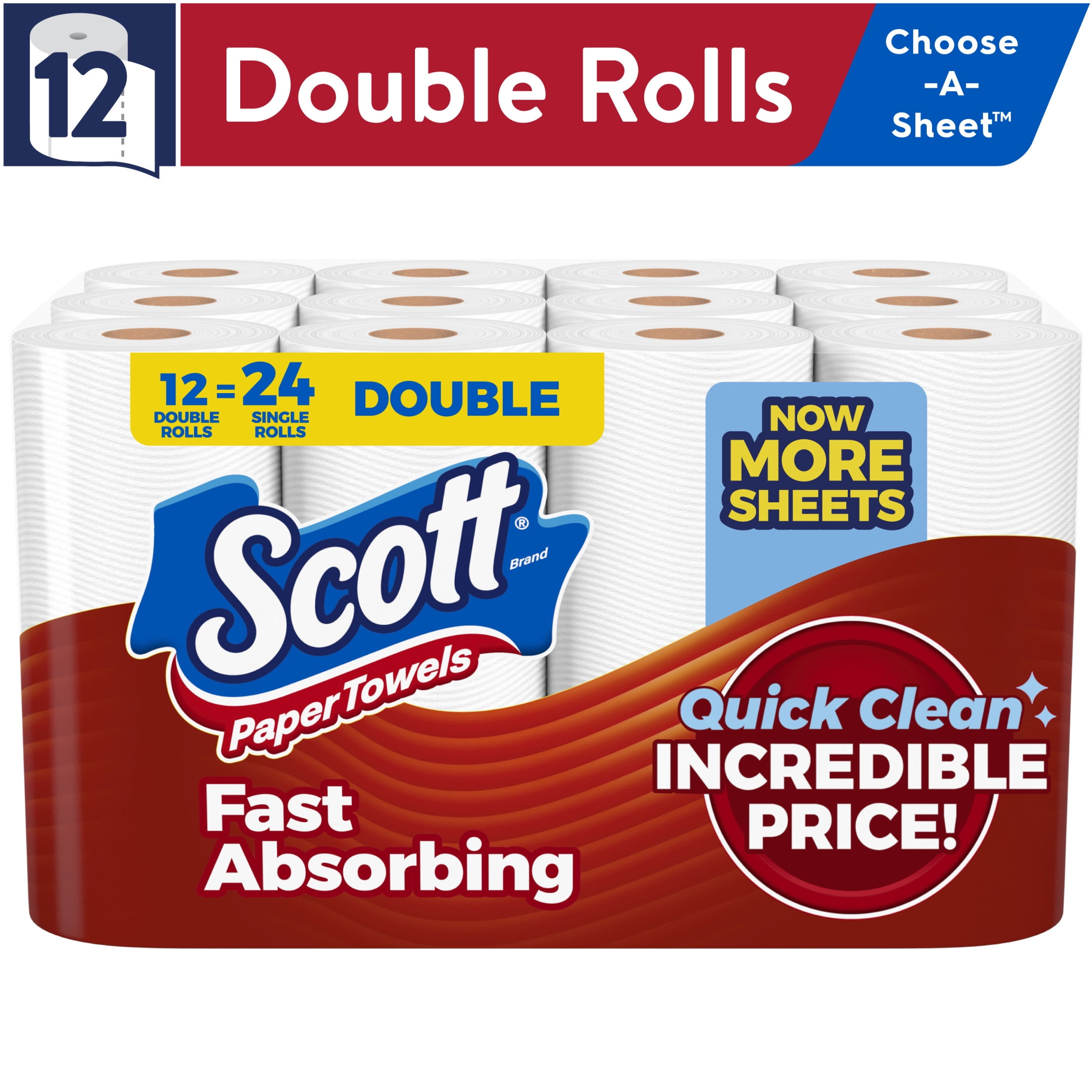 Black and White 2 Ply Paper Towels 88 Sheets