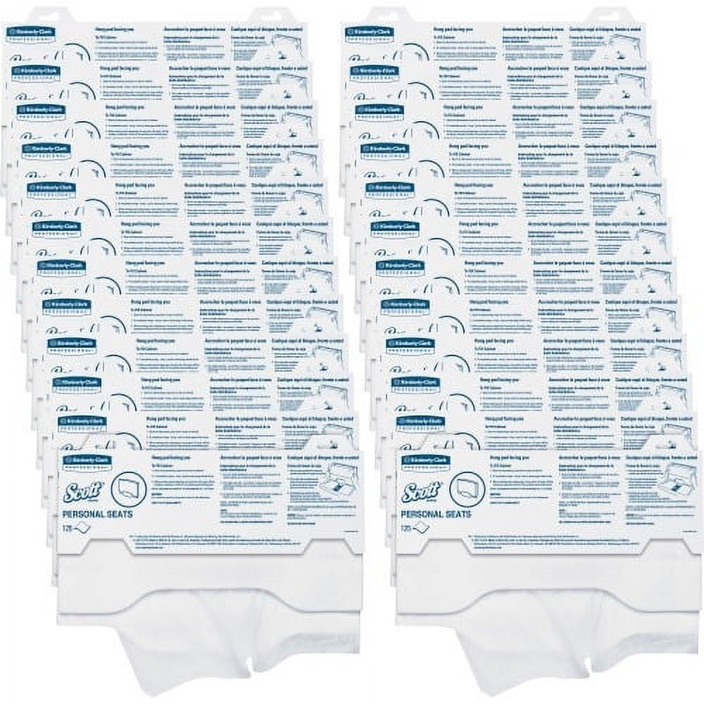 Scott White Flushable Disposable Toilet Seat Covers