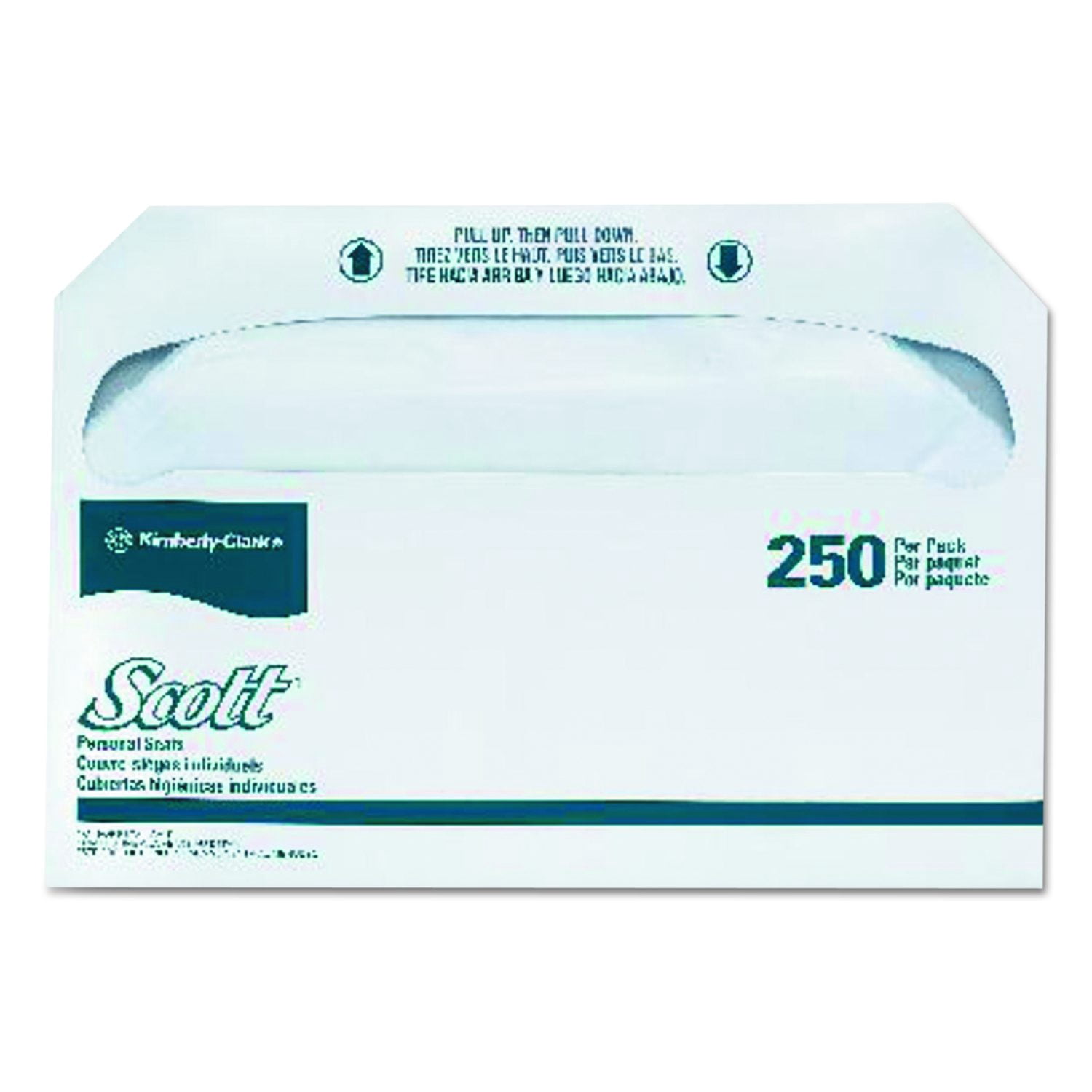 Scott® Personal Seats Toilet Seat Covers, 14.5 X 17, White, 250/pack, 20 Packs/carton