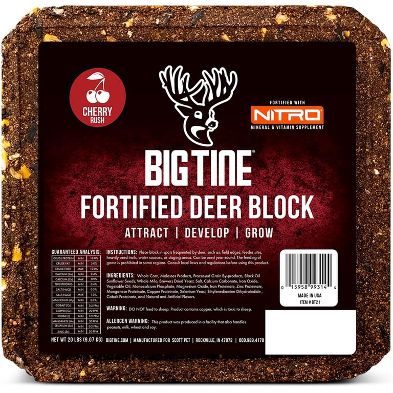 Big Tine, Deer Feed Attractant, 20 lbs, Cherry Rush Scent