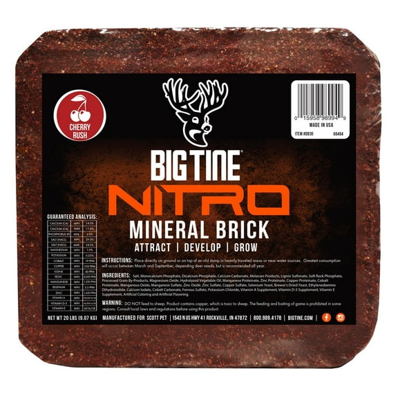 Big Tine Nitro Mineral Deer Attractant Block 20 lbs