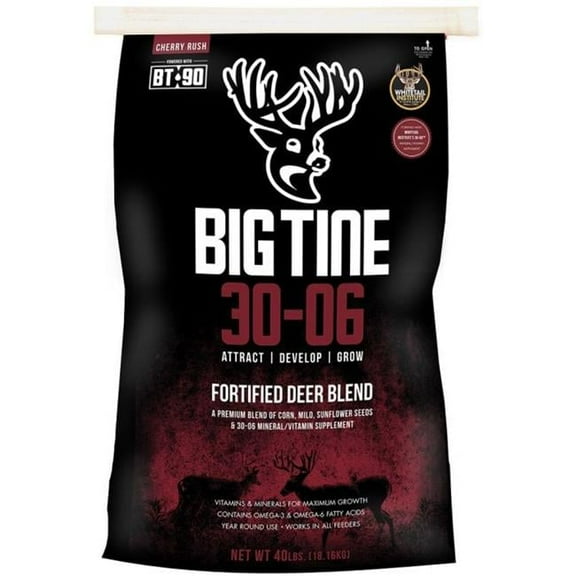 Scott Pet  40 LB  Big Tine Nitro Fortified Deer Blend  Premium Blend Of Corn  Milo  Sunflower Seeds & Nitro Mineral & Vitamin Supplement