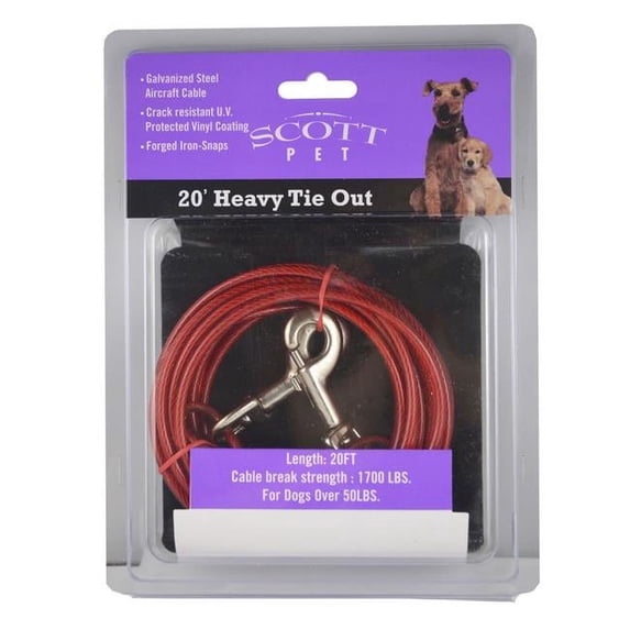 Scott Pet 882714 20 ft. Heavy Cable Tie Out