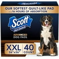 thumbnail image 1 of Scott Pet Guard Advanced Dog Pads - Dog Training Pee Pads for Large & Extra Large Dogs - Up to 16 Hour Absorbency with Odor Control - Softest Quilted Dog Pee Pads - XXL - 36" x 36" - 40 Pack, 1 of 8