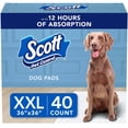 thumbnail image 1 of Scott Pet Guard Dog Pads - Dog Training Pee Pads for Large & Extra Large Dogs - Up to 12 Hour Absorbent Odor Control - Easily Disposable Dog Pee Pads - Size XXL - 36" x 36" - 40 Pack, 1 of 8