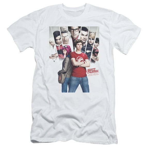 Scott Pilgrim Pilgrim Poster S/S Adult 30/1 T-Shirt White