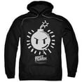 thumbnail image 1 of Scott Pilgrim Men's Sex Bob Omb Logo Hooded Sweatshirt Medium Black, 1 of 2