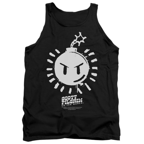 Scott Pilgrim Sex Bob Omb Logo Adult Tank Top Black