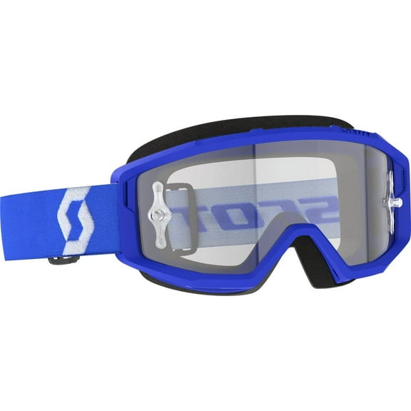 Scott Primal Clear MX Offroad Goggles Blue/White w/Clear Lens