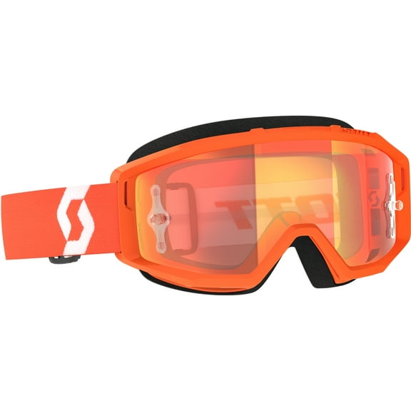 Scott Primal MX Offroad Goggles Orange/White w/Orange Chrome Lens