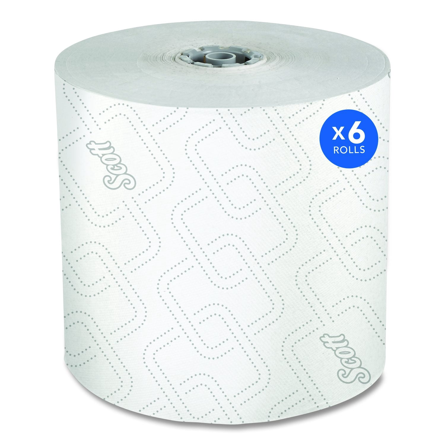 Scott® Pro Hard Roll Paper Towels with Elevated Scott Design for Scott Pro Dispenser, Gray Core Only, 1-Ply, 1,150 ft, 6 Rolls/CT